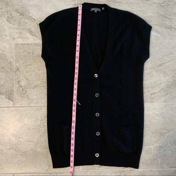 VINCE - 100% Cashmere Short Sleeve Cardigan - Picture 5 of 10
